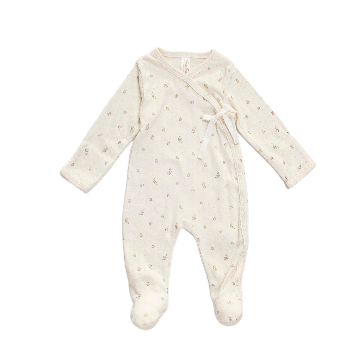 Little Flowers Milan Footie in Cream