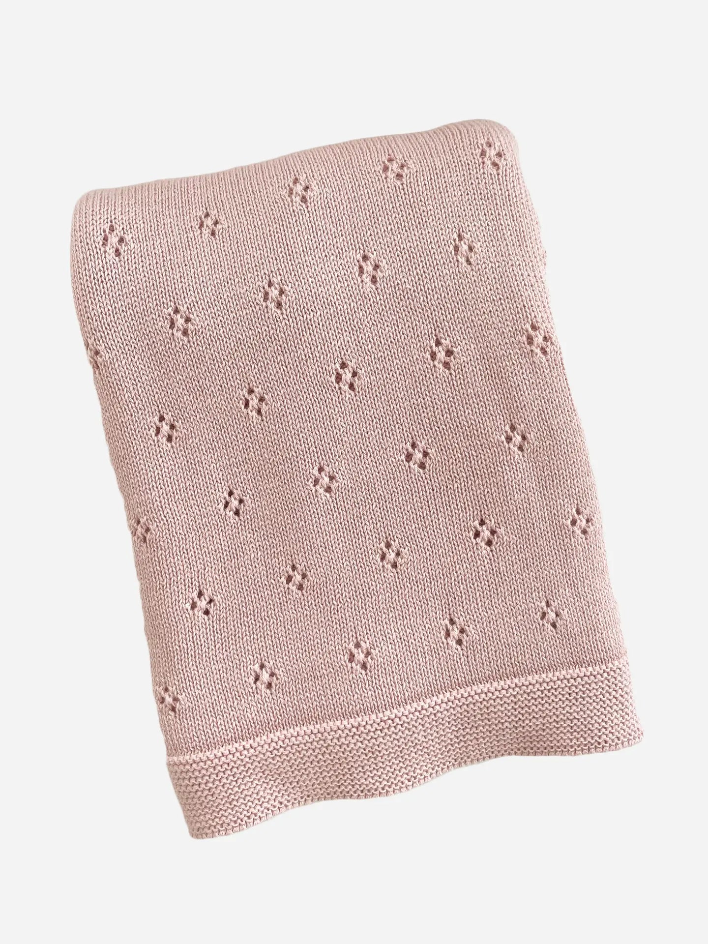 Organic Heirloom Pique Blanket in Blush