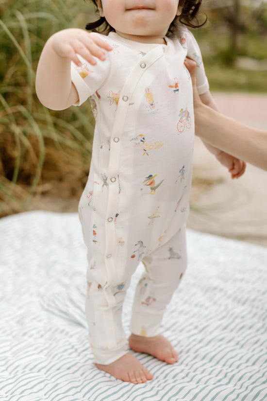 Jungle Gym Short Sleeve Kimono Romper