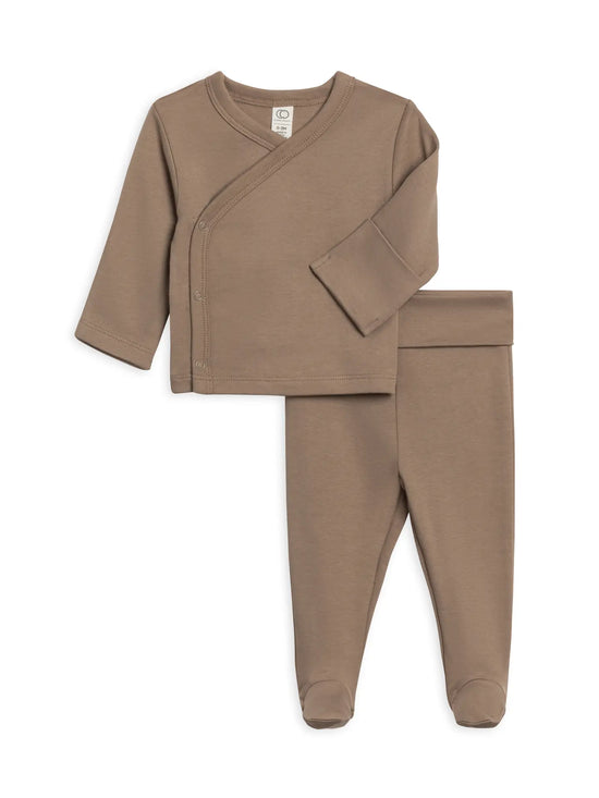 Taupe Organic Kimono Set