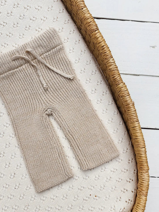 Beige Chunky Knit Sweater Set