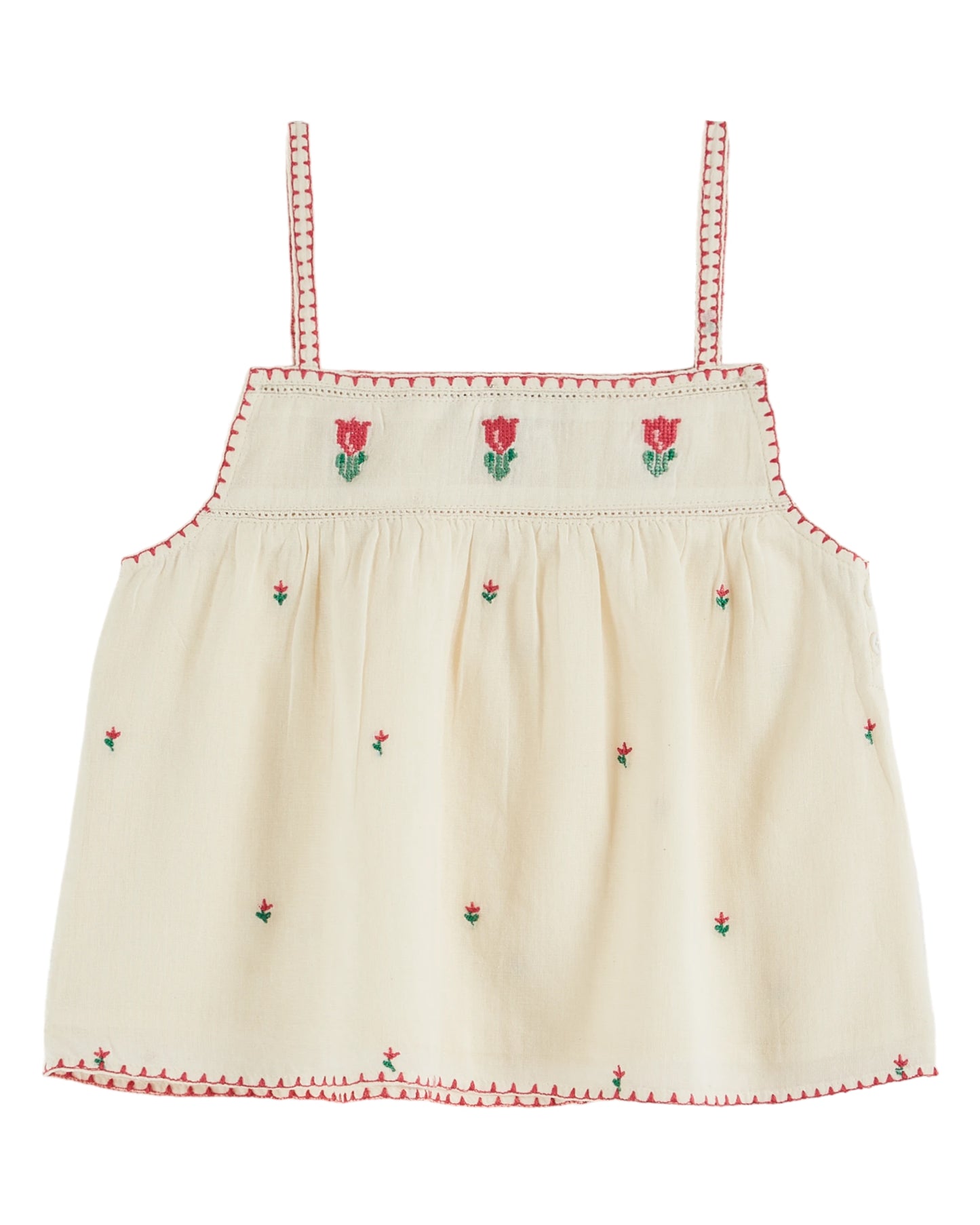 Ecru Tulip Embroidered Top