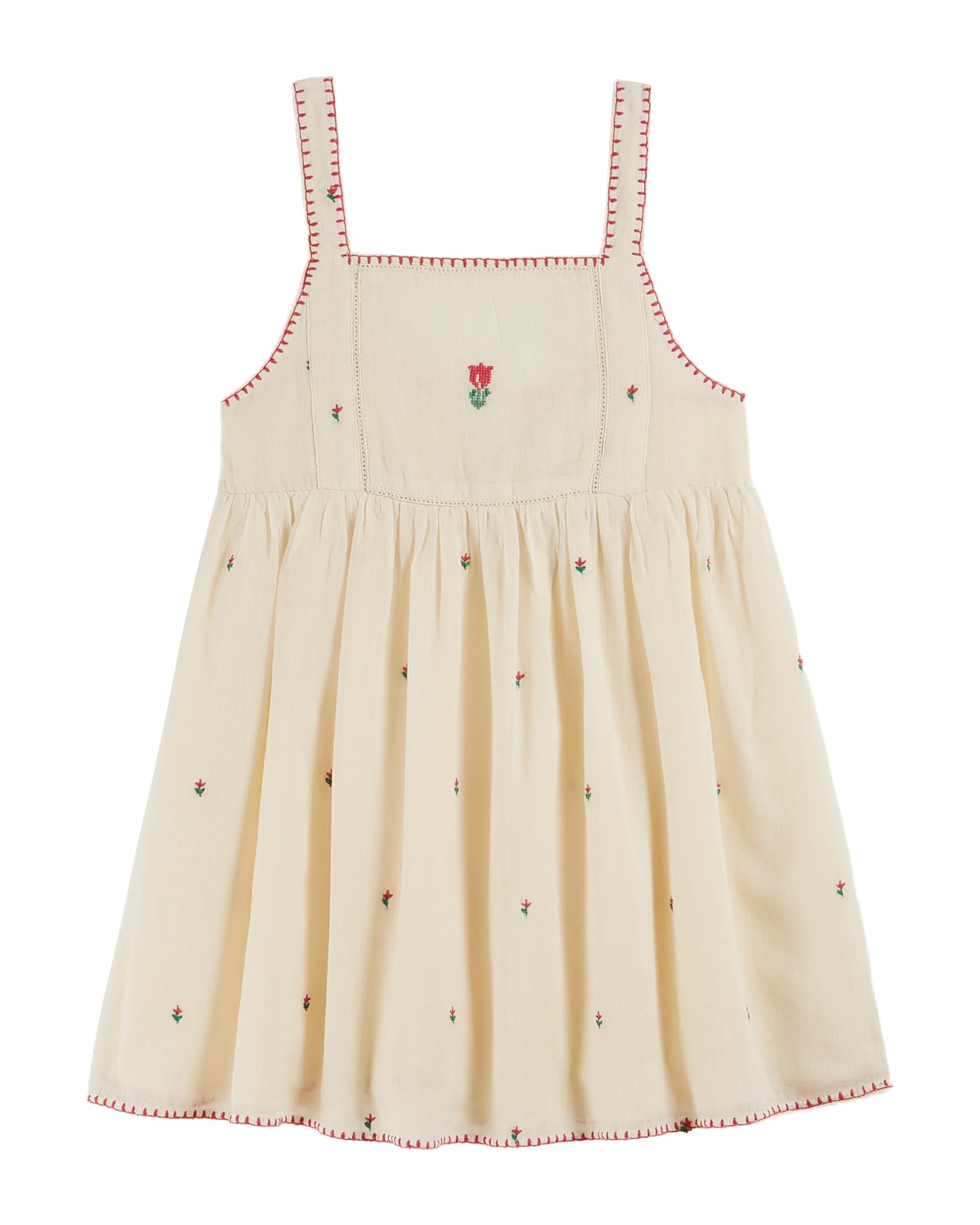 Ecru Tulip Embroidered Dress