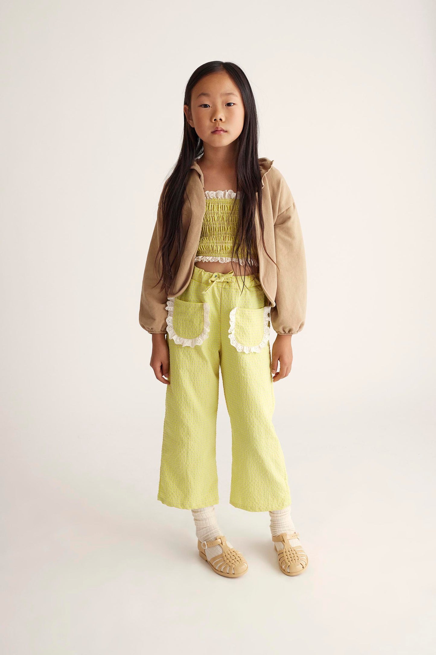 Neon Yellow Gingham Pants