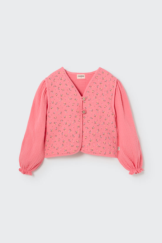 Quilted Floral Pink Jacket