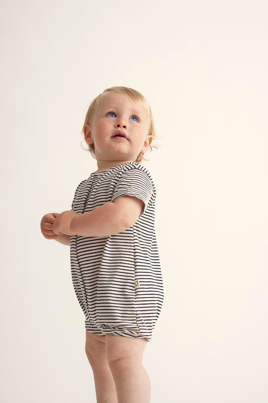 Organic Baby Navy Stripe Jumpsuit