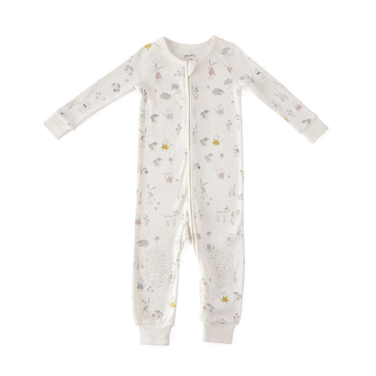 Magical Forest Ribbed Baby Footless Sleeper