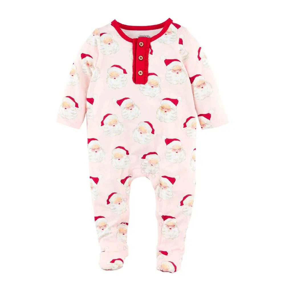 Infant Vintage Pink Santa Sleeper