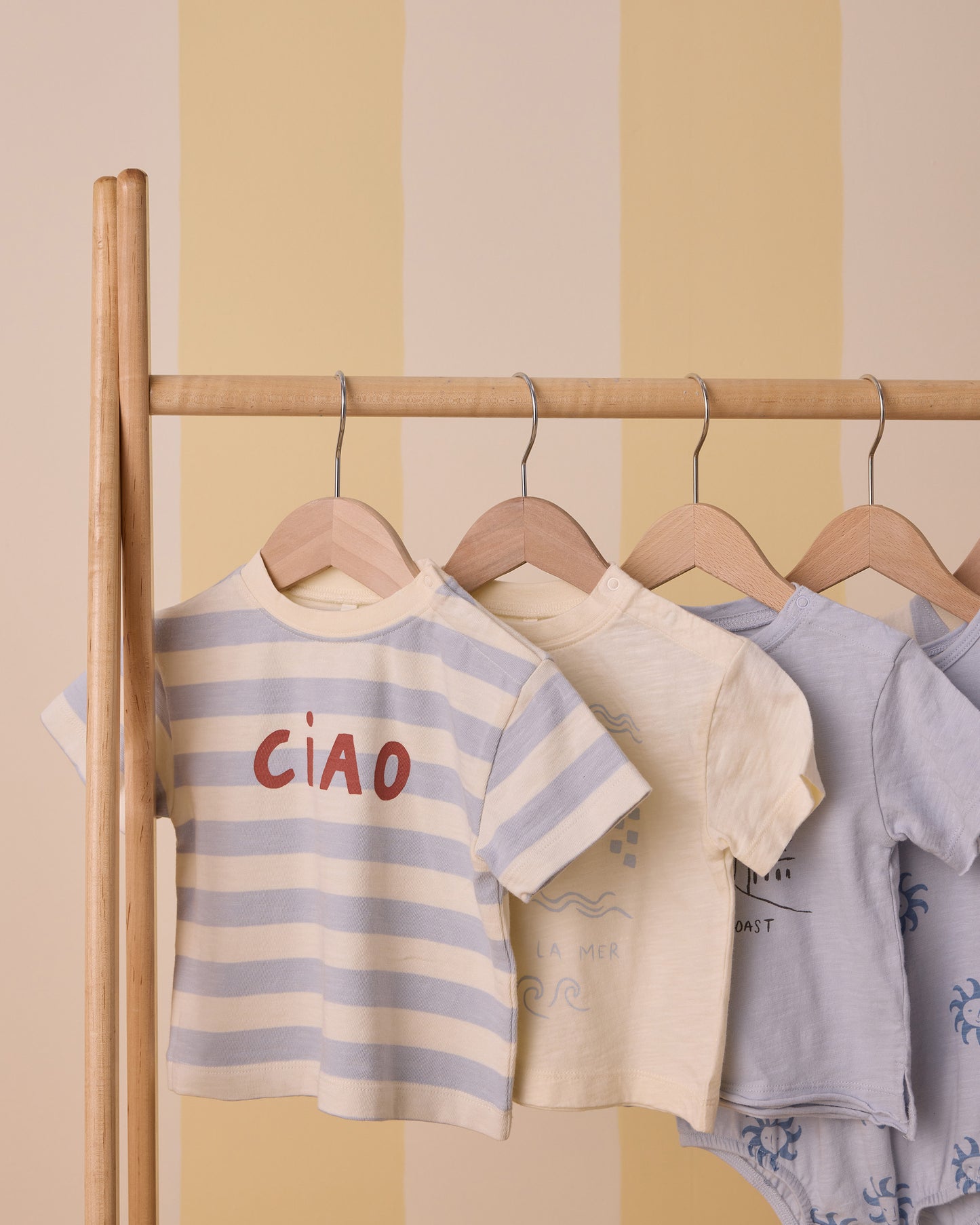 Ciao Relaxed Tee in Light Blue Stripe