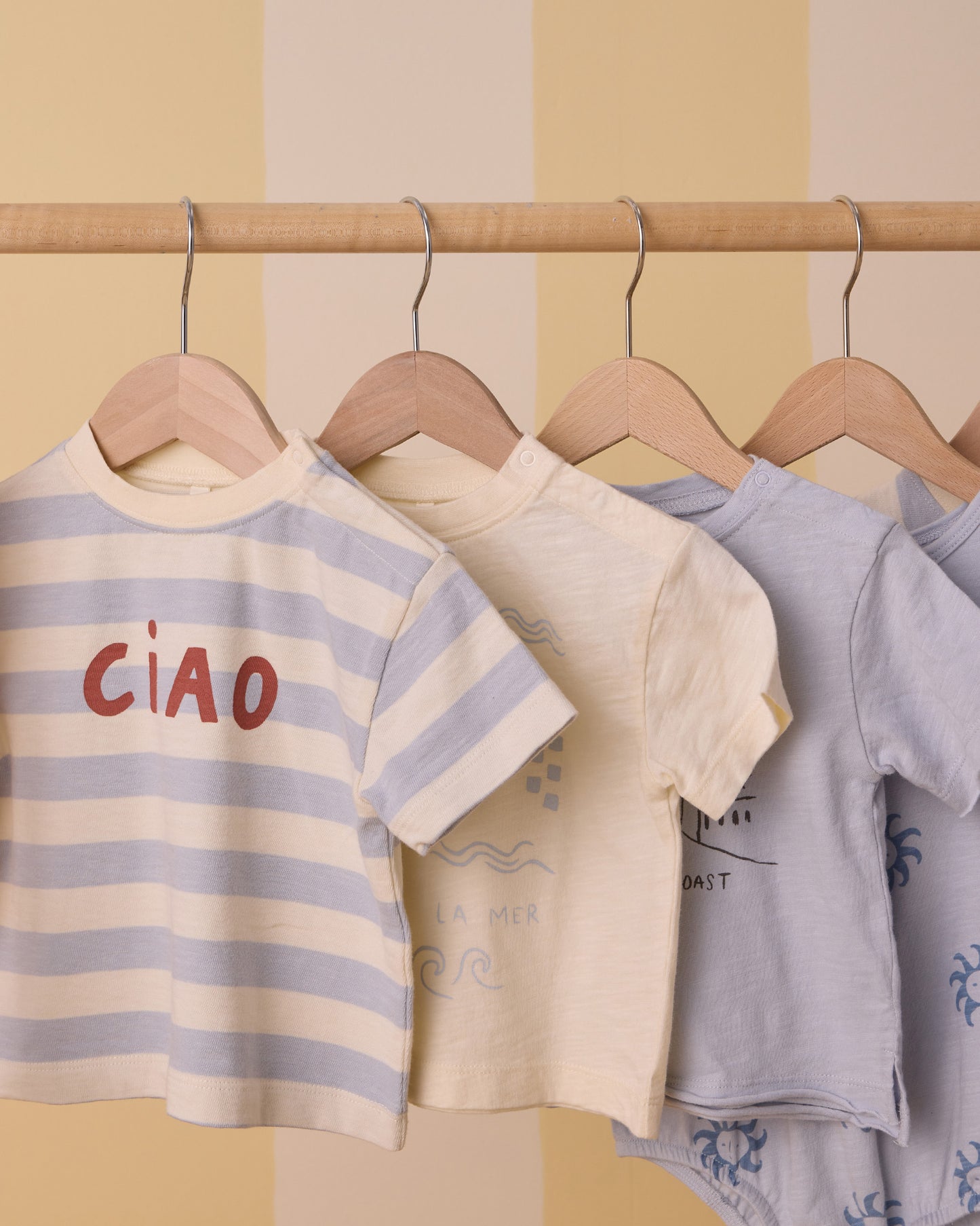 Ciao Relaxed Tee in Light Blue Stripe