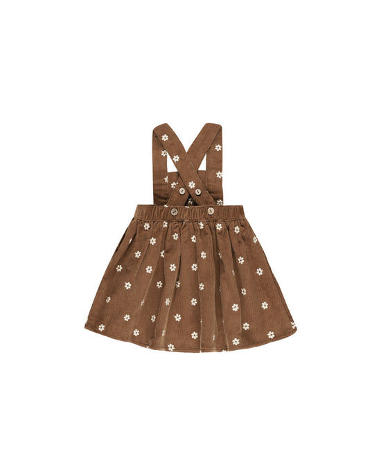 Corduroy Pinafore with Embroidered Florals