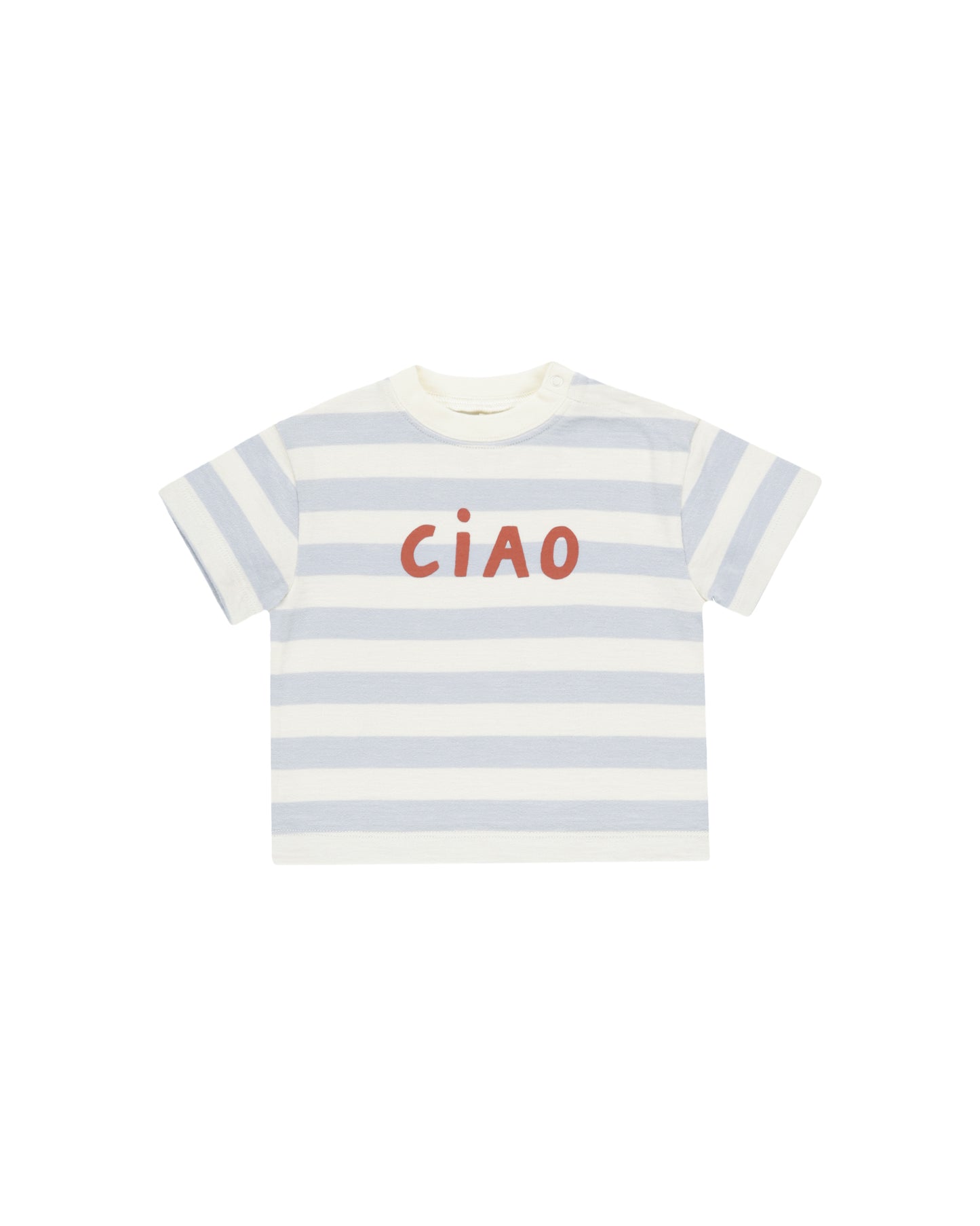 Ciao Relaxed Tee in Light Blue Stripe