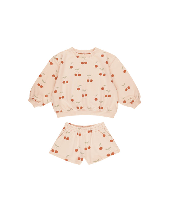 French Terry Cherries Summer Set