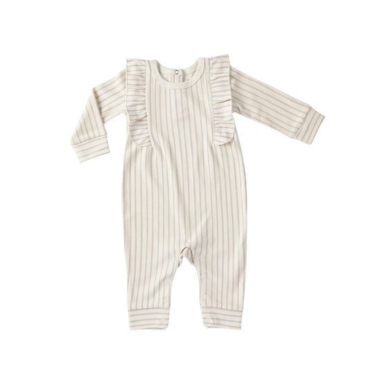 Peony Stripes Away Ruffle Romper