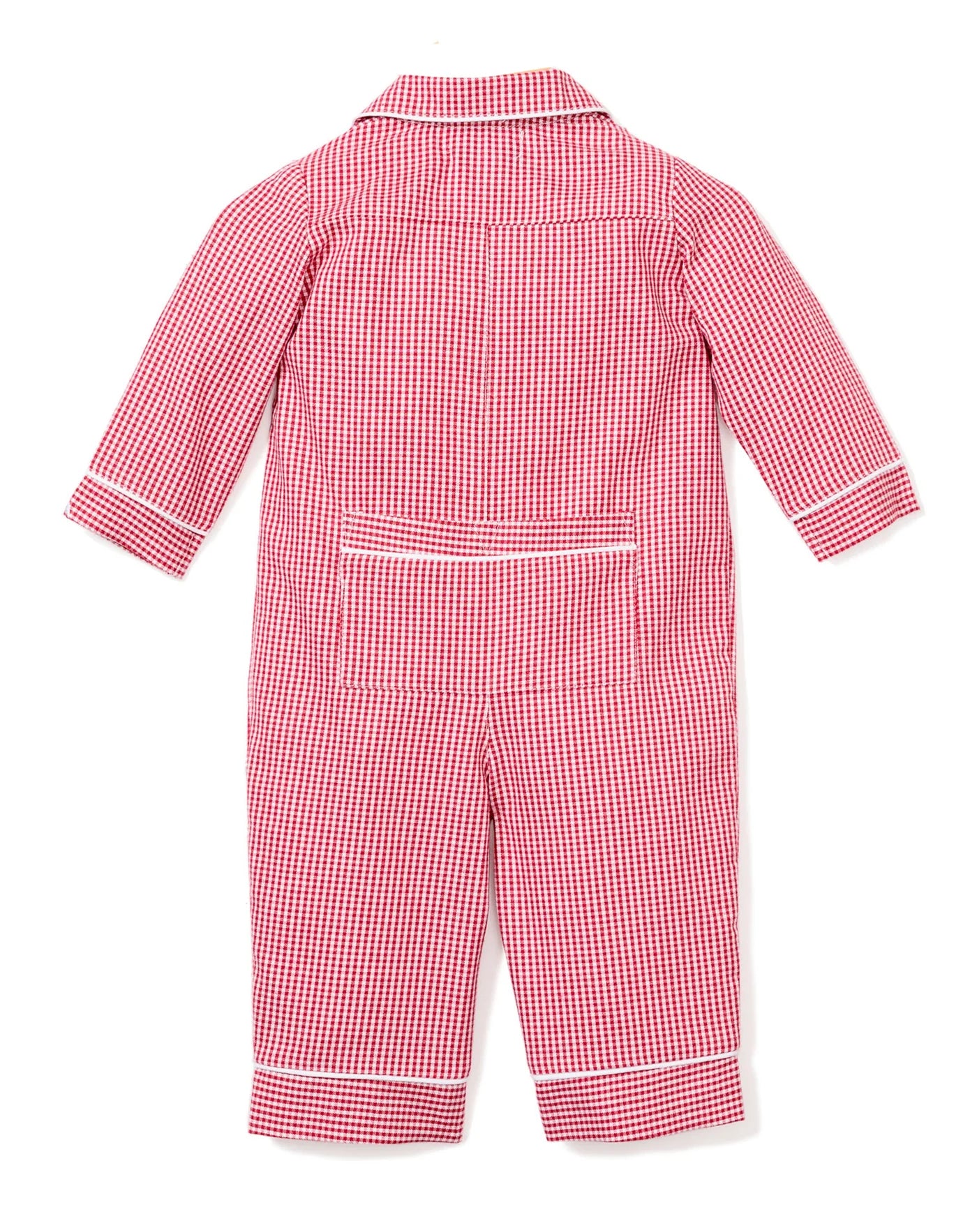 Infant's Red Mini Gingham Romper