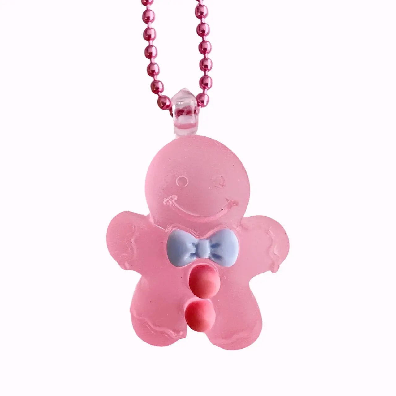 Jelly Gingerbread Kids Christmas Necklace