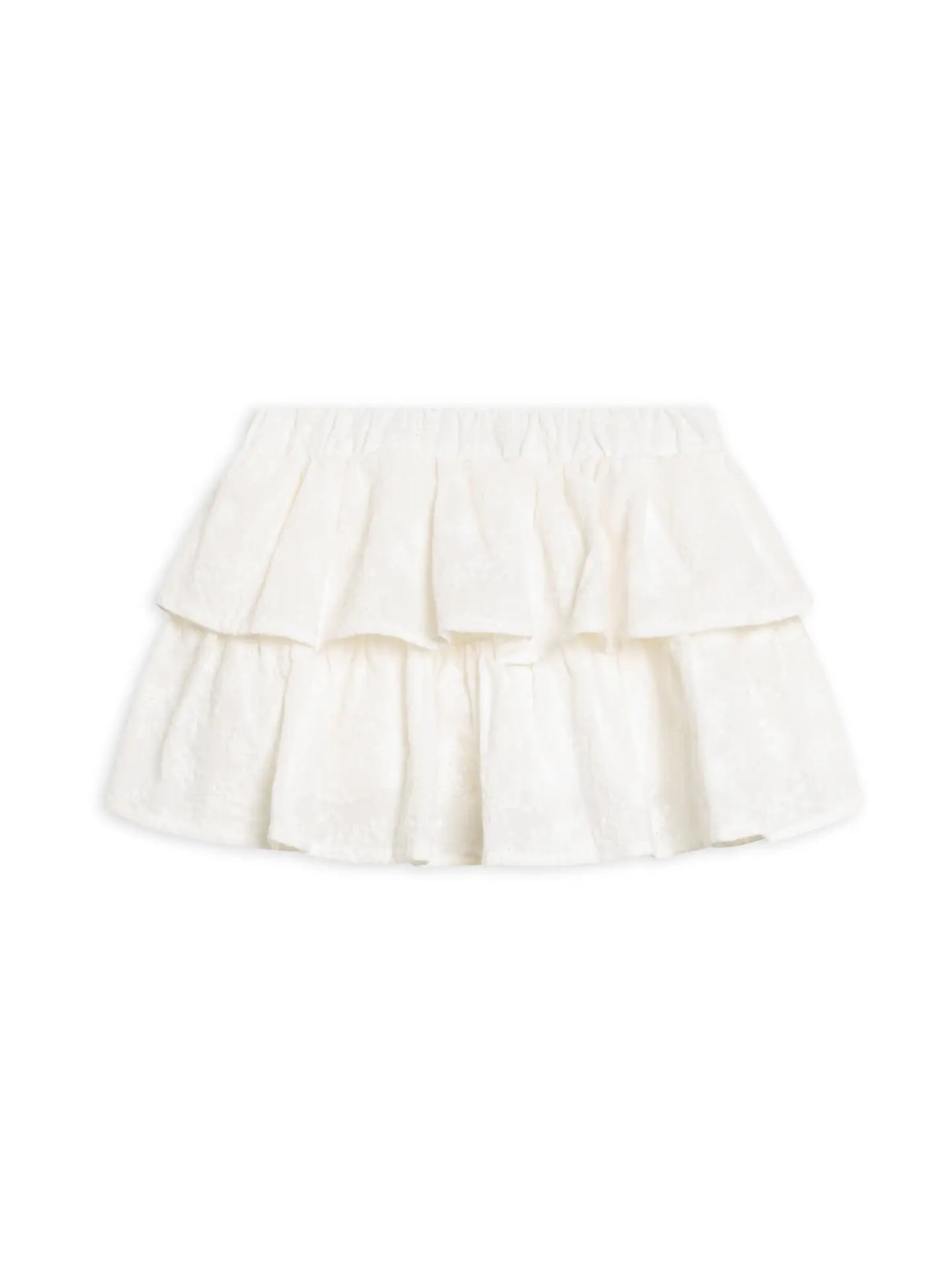 Organic Eyelet Ruffle Skirt with Shorts