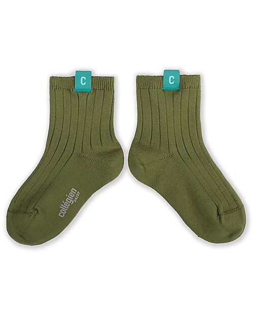 Cyril Olive de Luberon Short Ribbed Socks