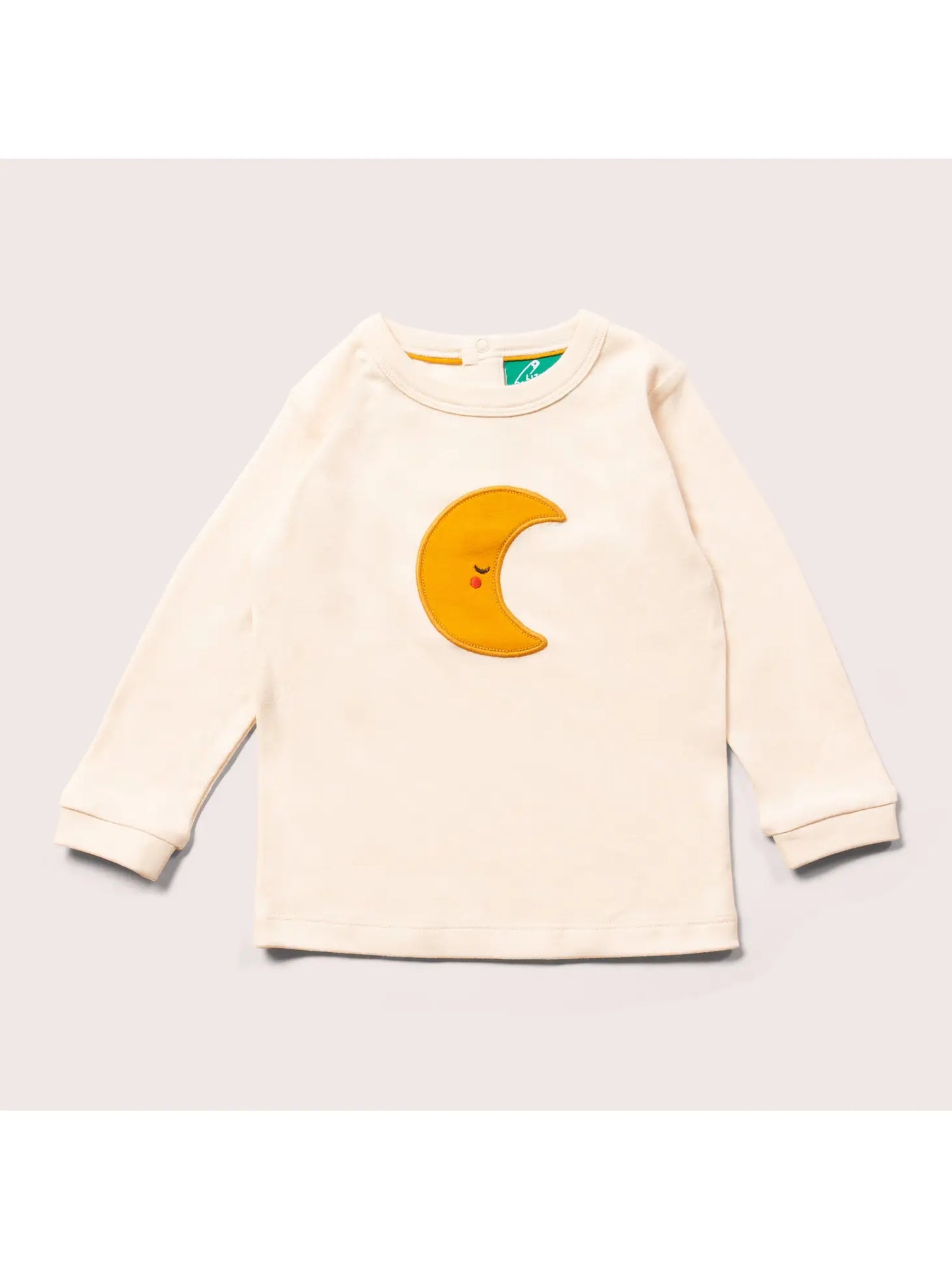 Organic Over the Moon Chest Applique Long Sleeve T-Shirt