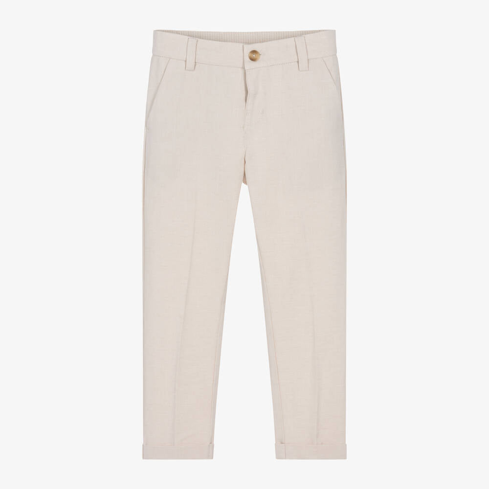 Mayoral Raffia Linen Suiting Pants