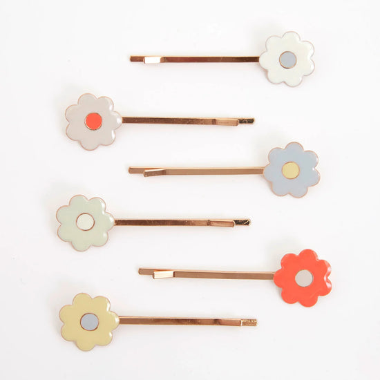 Daisy Enamel Hair Slides