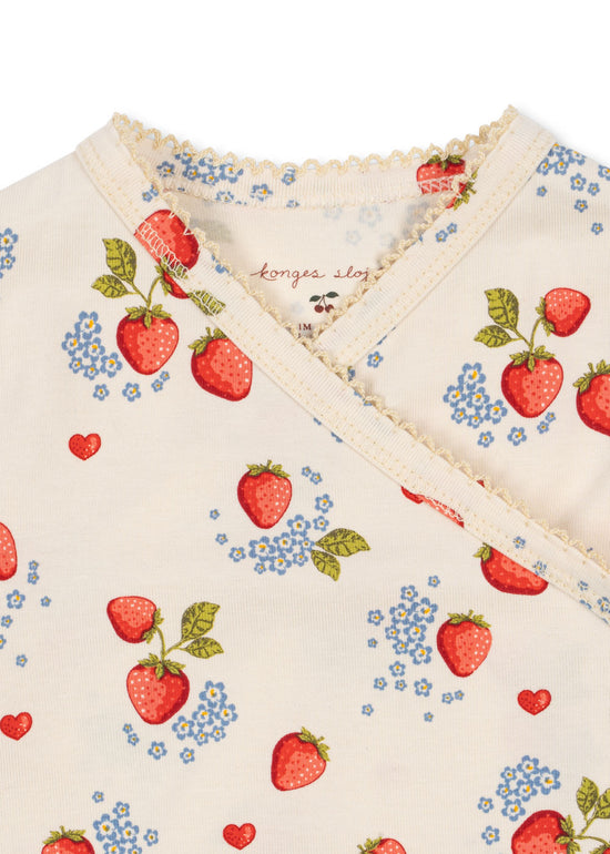 Marmalade Strawberry Print Wrap Onesie