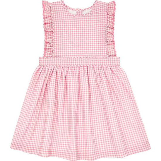 Guava Gingham Pinafore Dress