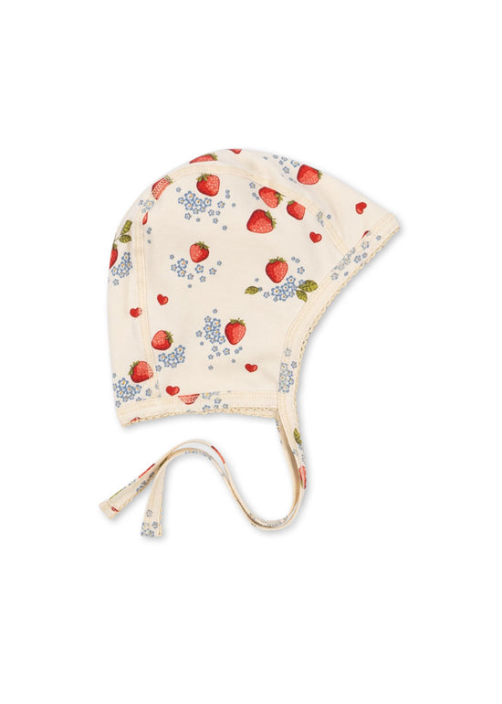 Marmalade Strawberry Print Baby Bonnet