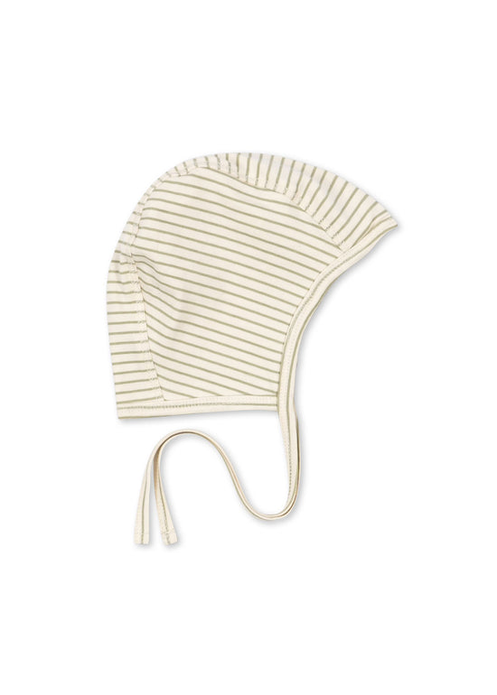 Tea Striped Baby Bonnet