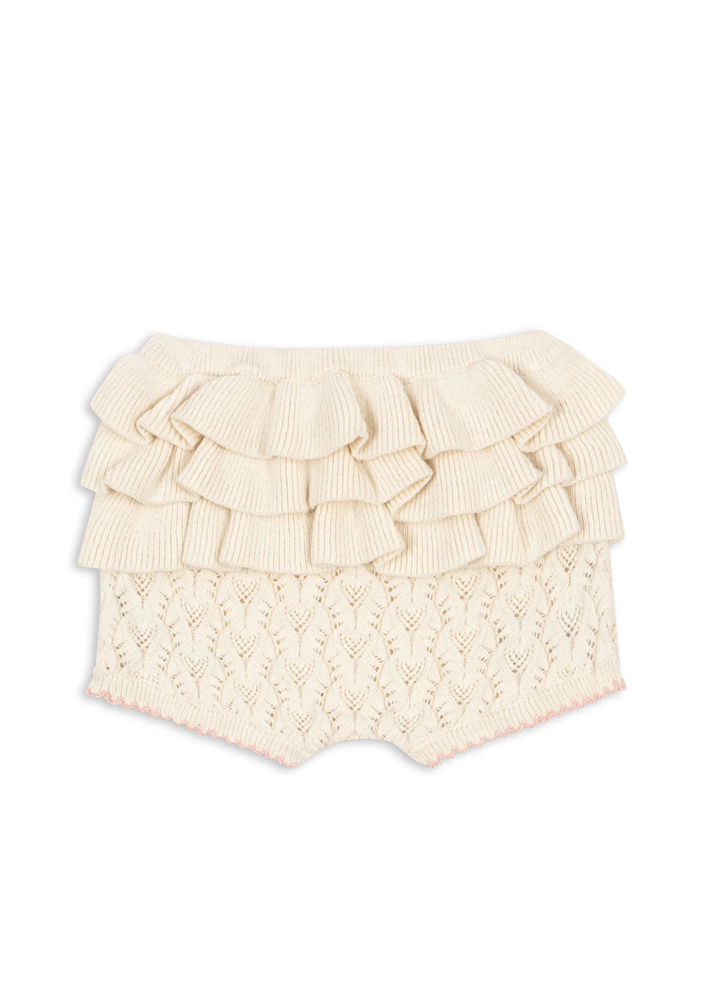 Knit Rose Embroidered Rosier Baby Bloomers