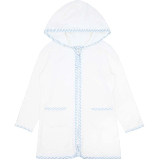 White French Terry Hooded Cover-up